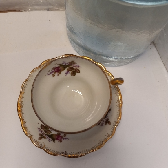 VTGE 12Pc. UCAGCO Demitasse Moss Rose China Teacups and Saucers Collectible - Picture 11 of 12